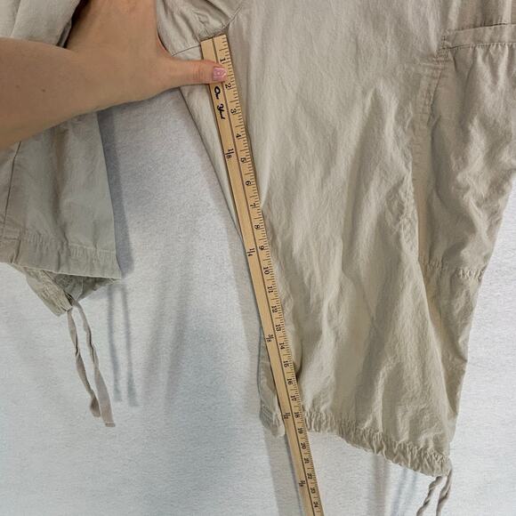 Larry Levine Capri Pants Women size 12 Beige Stretch Casual Spring Summer Retro - Picture 8 of 9